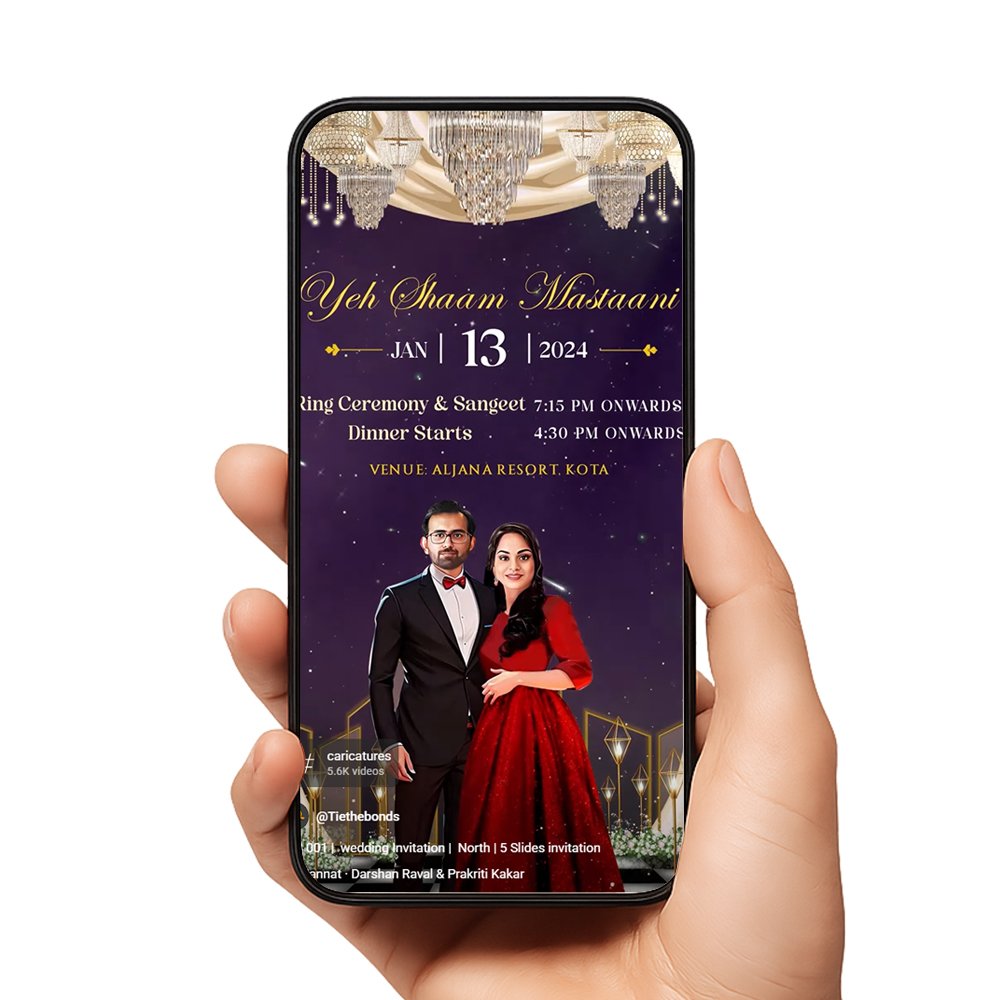 TTB 001 | wedding Invitation | North | 5 Slides invitation