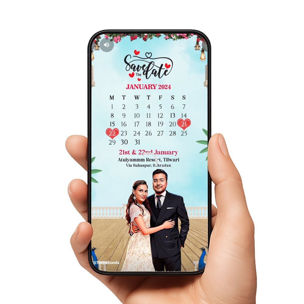 TTB 011 wedding Invitation North 8 Slides invitation