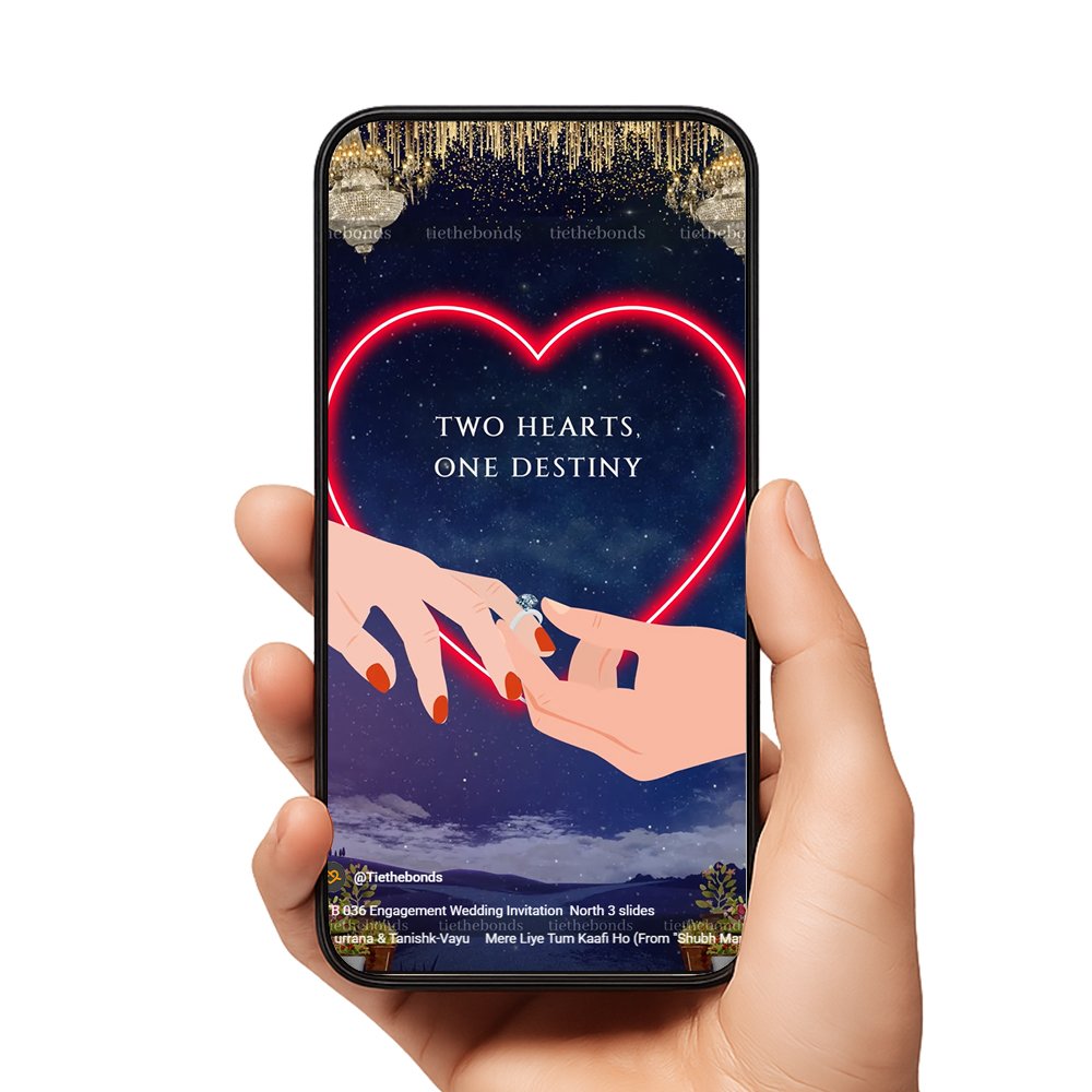 TTB 036 Engagement Wedding Invitation North 3 slides