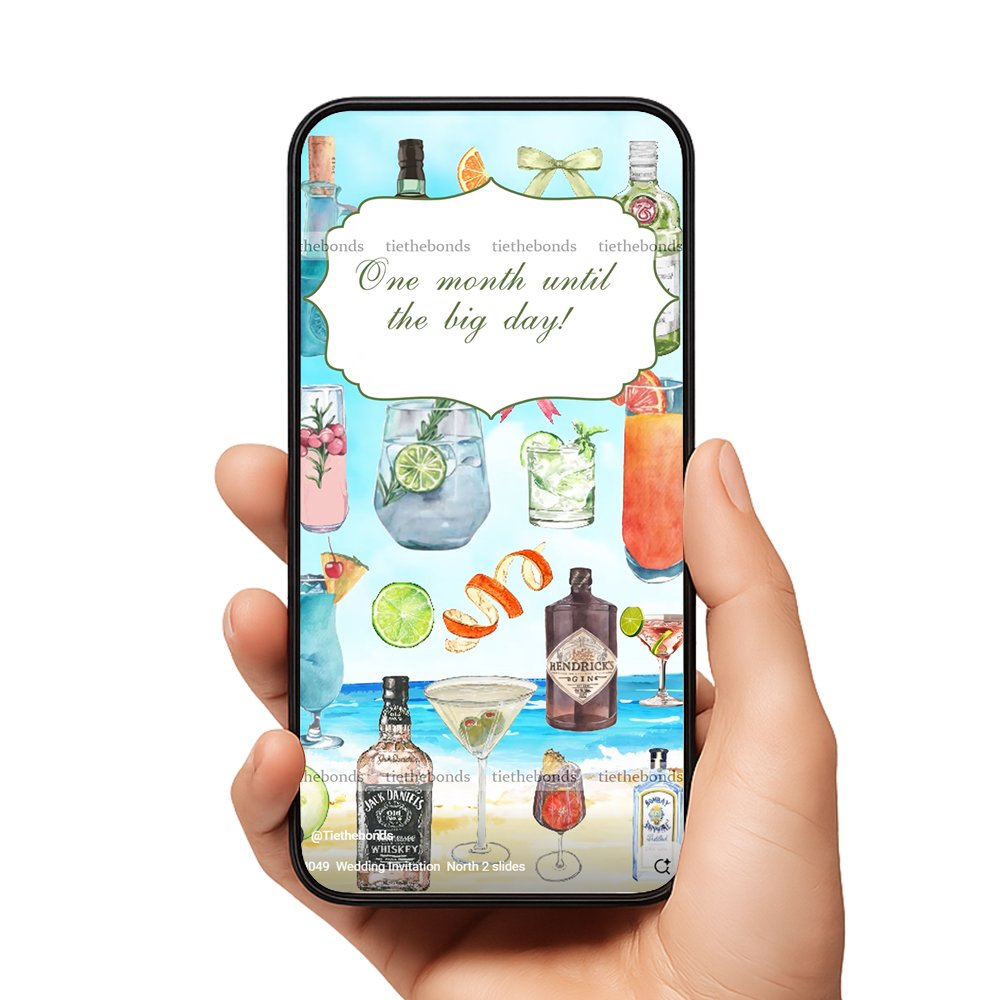 TTB 0049 Wedding Invitation North 2 slides