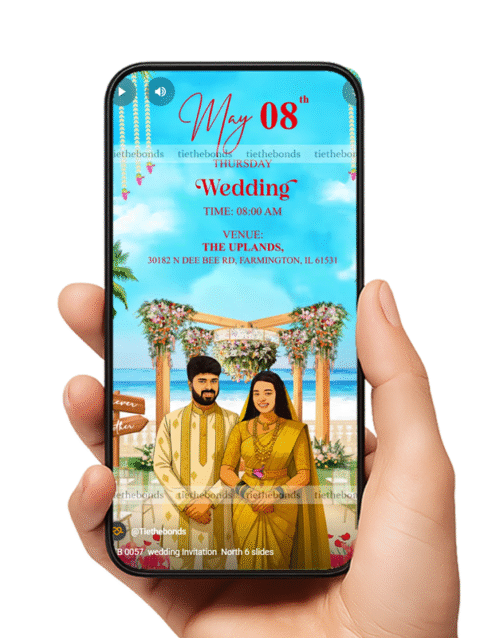TTB 0057  wedding Invitation  North 6 slides