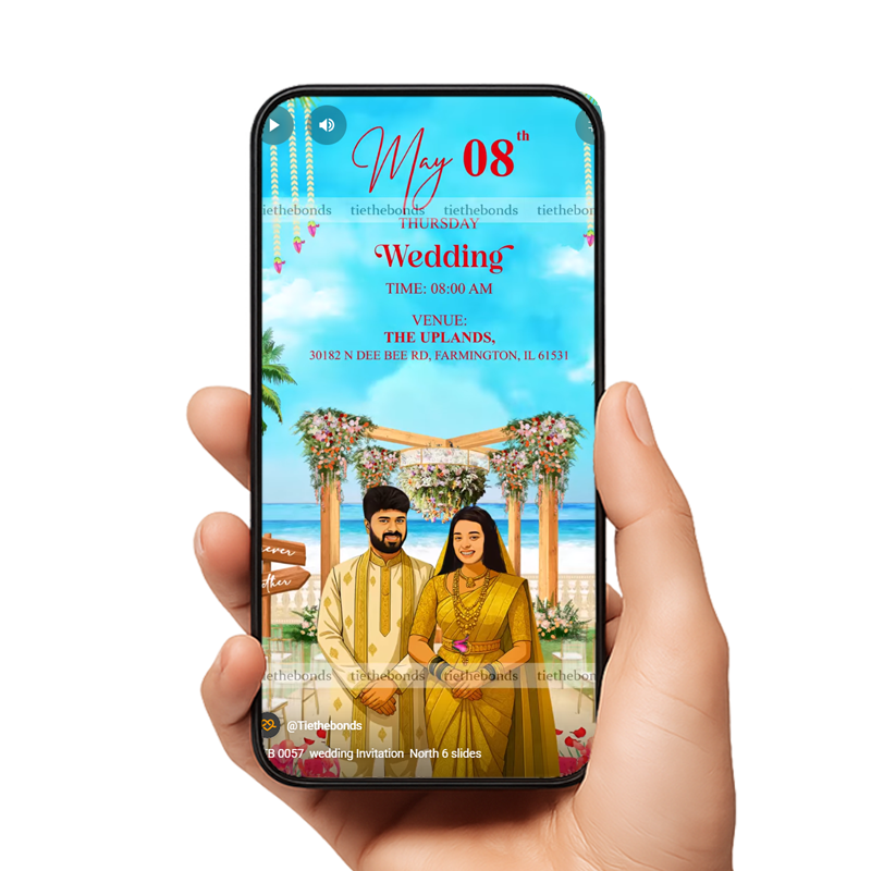 TTB 0057  wedding Invitation  North 6 slides